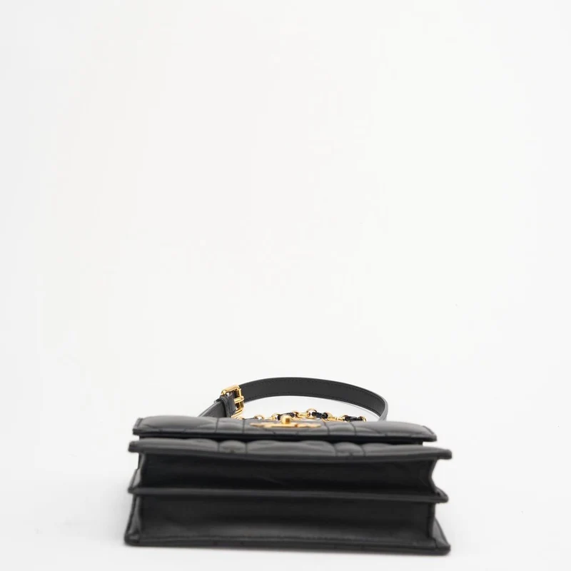 Christian Dior Schwarze Mini Miss Caro Tasche Lammleder 2023