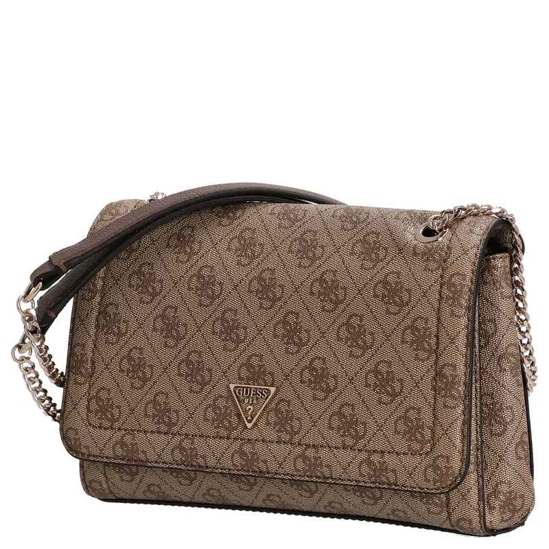 Guess Noelle II Convertible Xbody Flap - Umhängetasche 24 cm (latte logo/brown)
