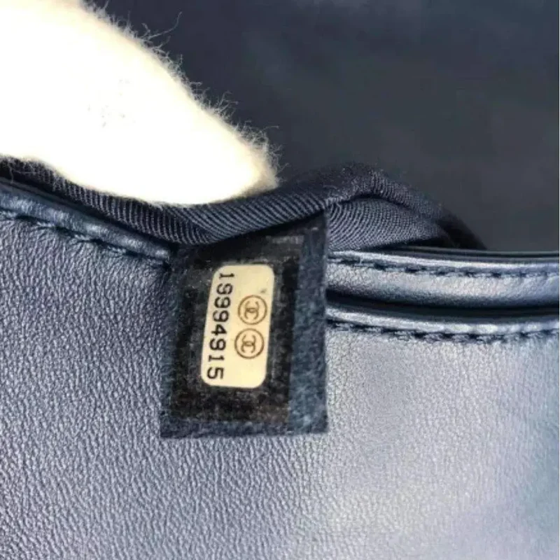 Сhanel Chained Leather Tweed BOY bag