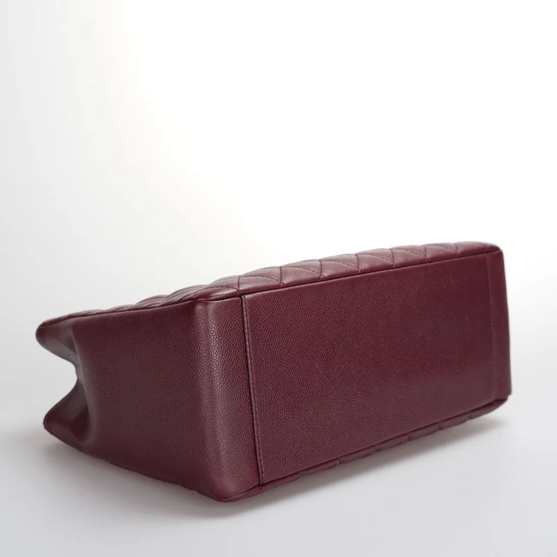 Chanel Shopping Tote Burgundy Medium Cavier Leder