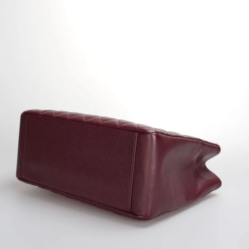 Chanel Shopping Tote Burgundy Medium Cavier Leder