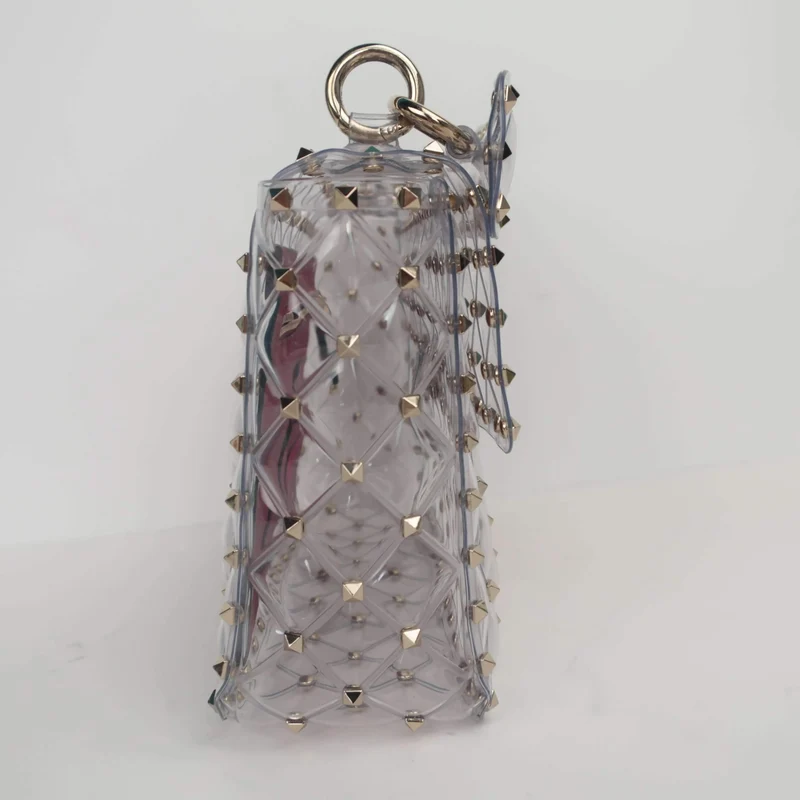 Valentino Rockstud Spike Plexi Medium Shoulder Bag