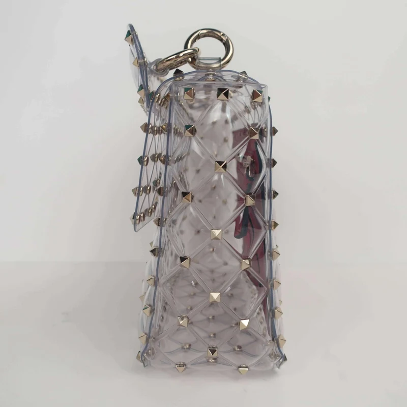 Valentino Rockstud Spike Plexi Medium Shoulder Bag