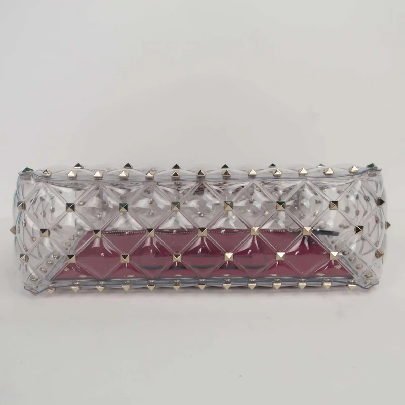 Valentino Rockstud Spike Plexi Medium Shoulder Bag