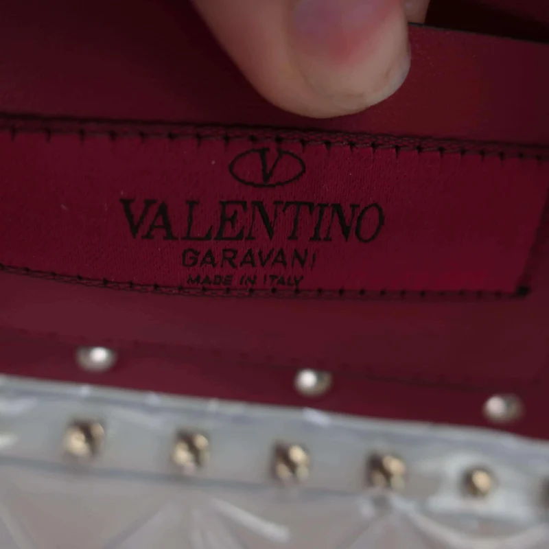 Valentino Rockstud Spike Plexi Medium Shoulder Bag