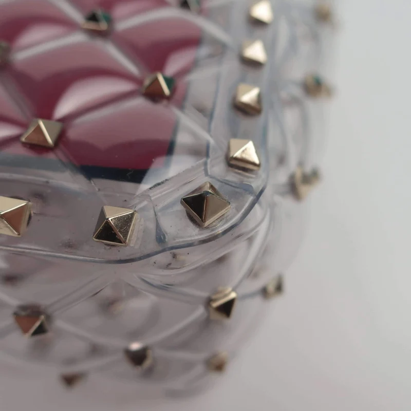 Valentino Rockstud Spike Plexi Medium Shoulder Bag