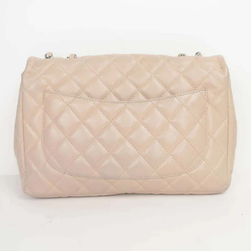 Chanel Single Flap Beige Caviar Jumbo bag