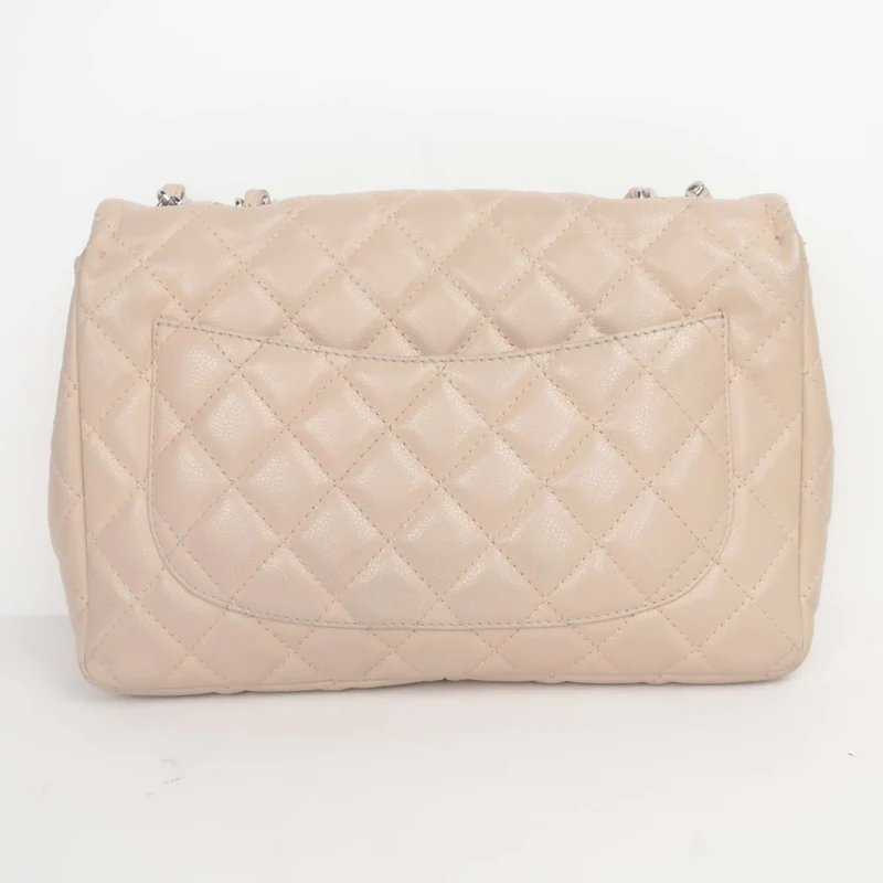 Chanel Single Flap Beige Caviar Jumbo bag