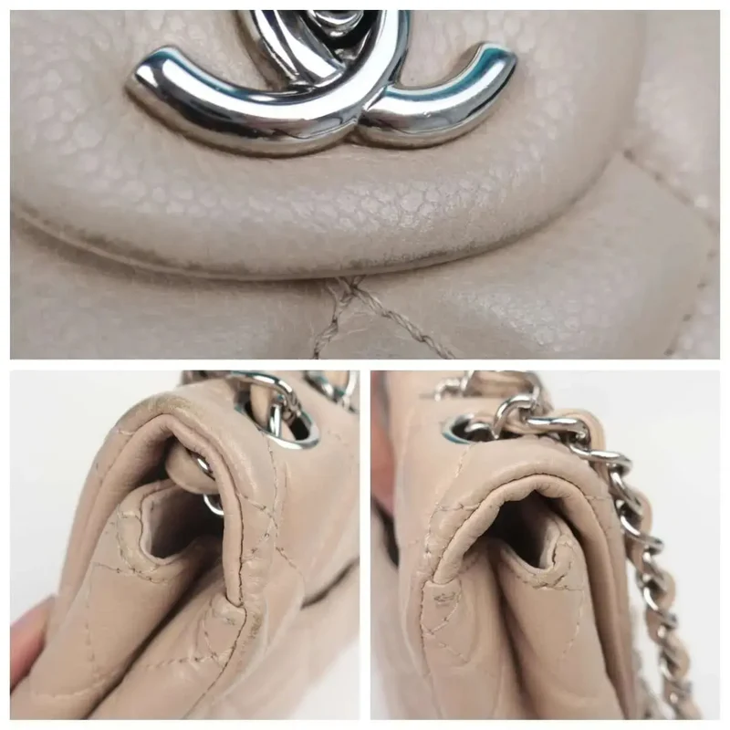 Chanel Single Flap Beige Caviar Jumbo bag