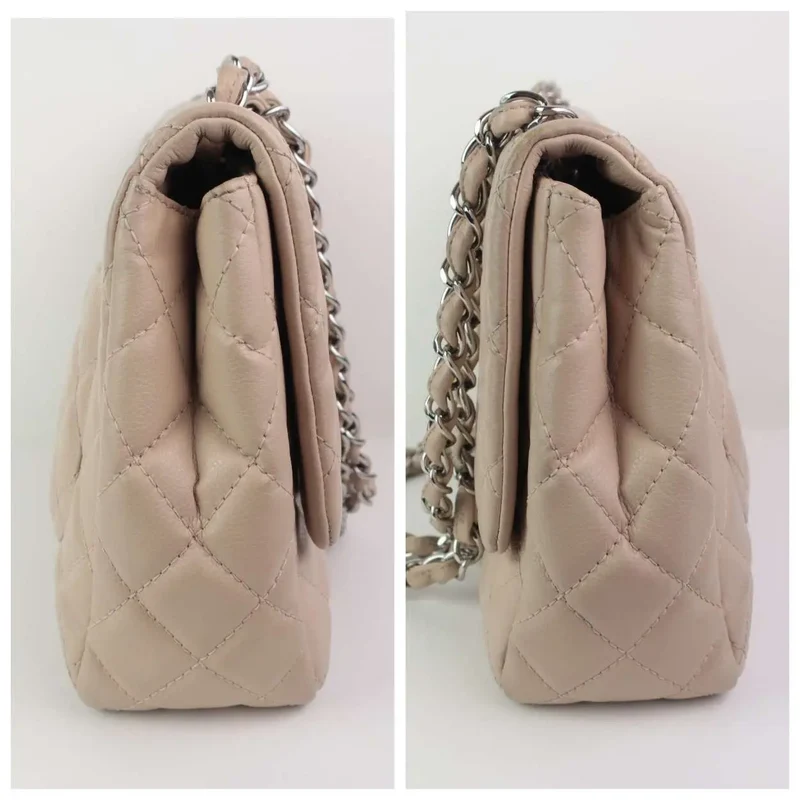 Chanel Single Flap Beige Caviar Jumbo bag