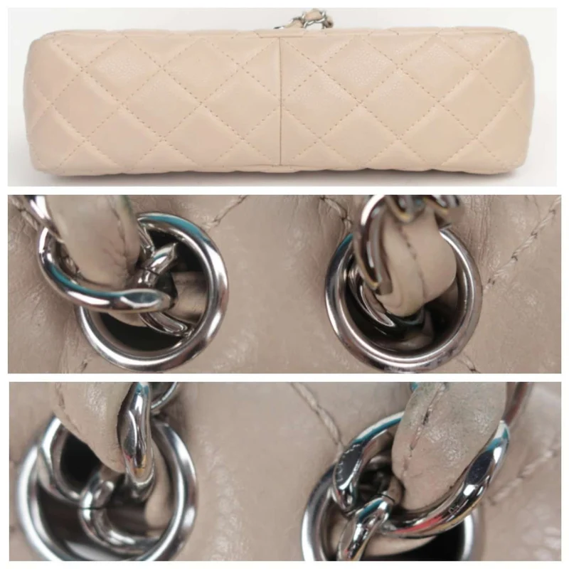 Chanel Single Flap Beige Caviar Jumbo bag