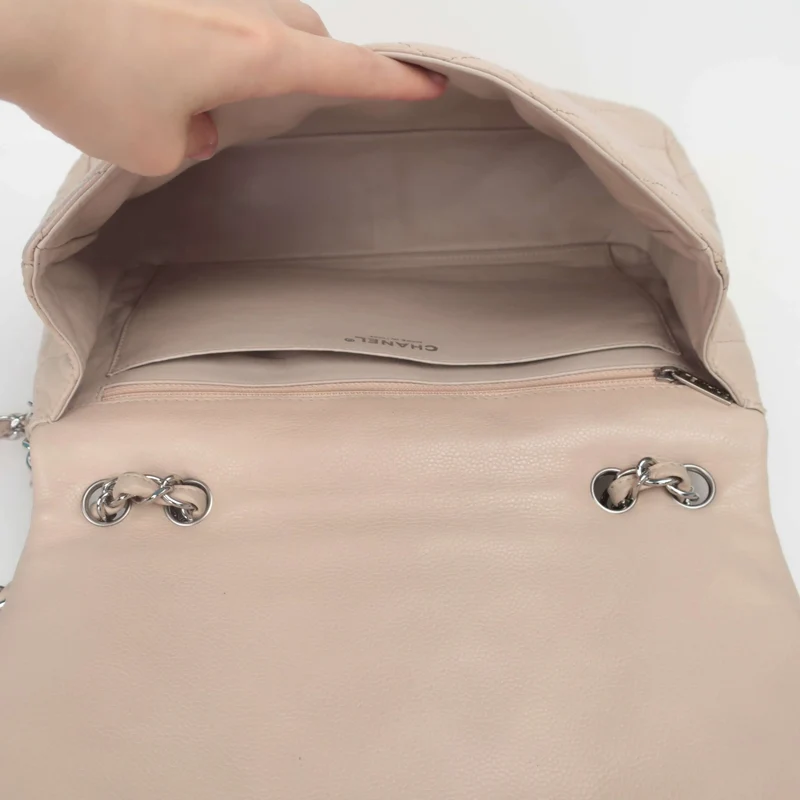 Chanel Single Flap Beige Caviar Jumbo bag