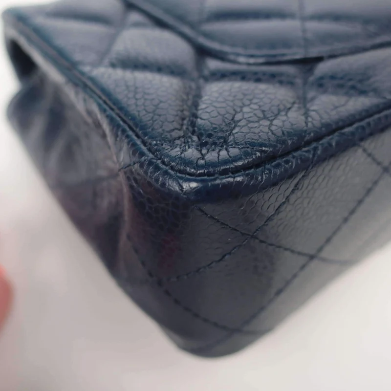 Chanel Mini Dark Blue Caviar 15 series