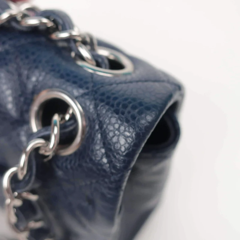 Chanel Mini Dark Blue Caviar 15 series