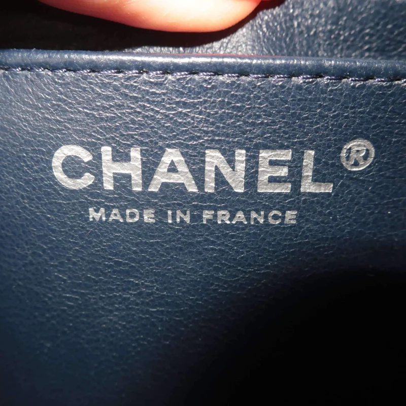 Chanel Mini Dark Blue Caviar 15 series