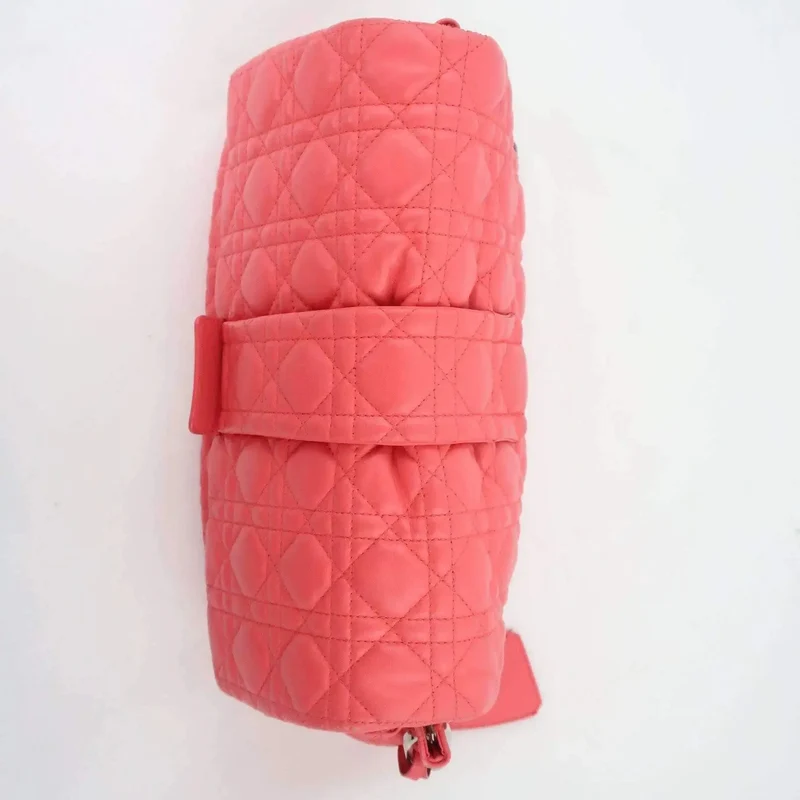 Dior Pink Cannage Quilted Lambskin Leather New Lock Flap Bag