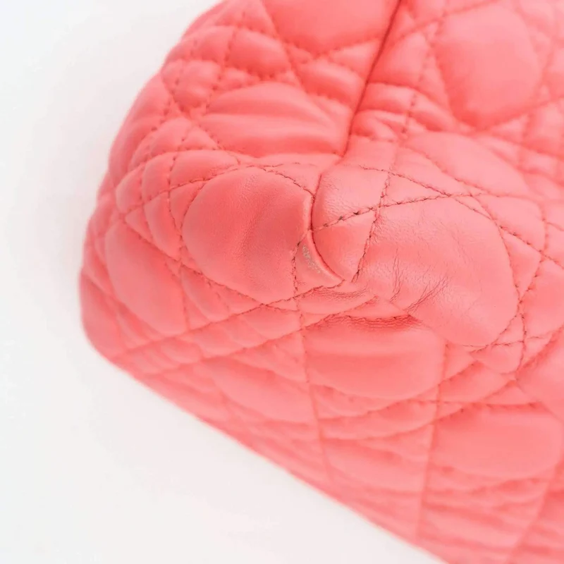 Dior Pink Cannage Quilted Lambskin Leather New Lock Flap Bag