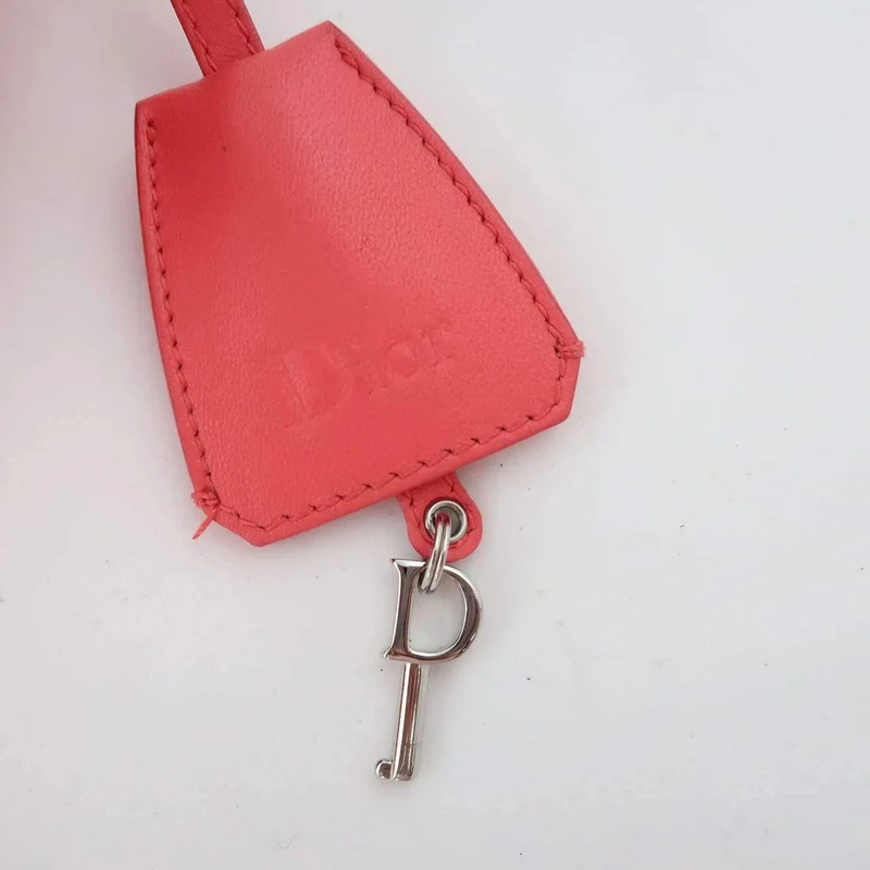 Dior Pink Cannage Quilted Lambskin Leather New Lock Flap Bag