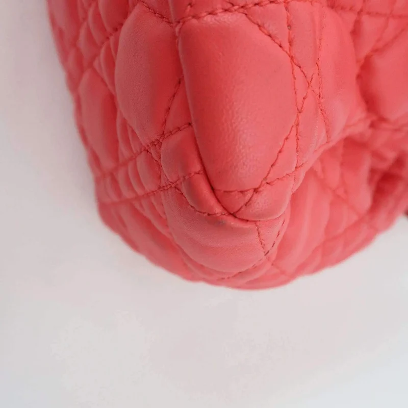 Dior Pink Cannage Quilted Lambskin Leather New Lock Flap Bag