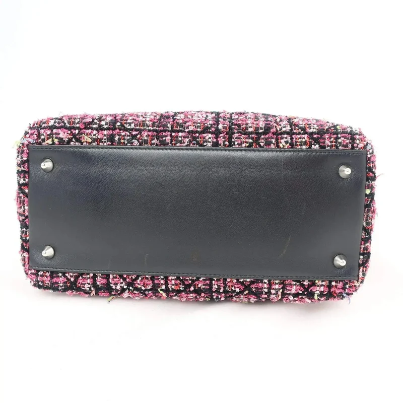 Dior Lady Dior Pink/Black/Fuchsia Tweed Bag Medium 2011 Bag