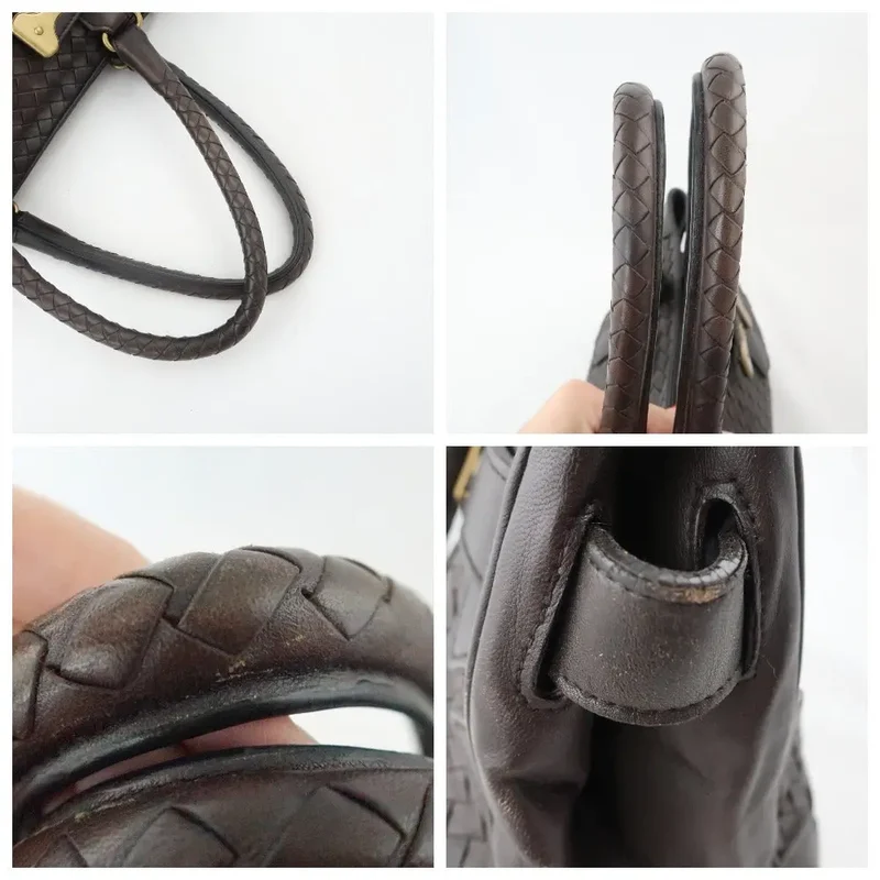 Bottega Veneta Intrecciatto Shoulder Hobo Brown bag