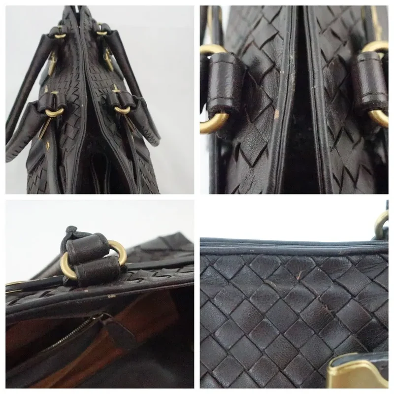 Bottega Veneta Intrecciatto Shoulder Hobo Brown bag