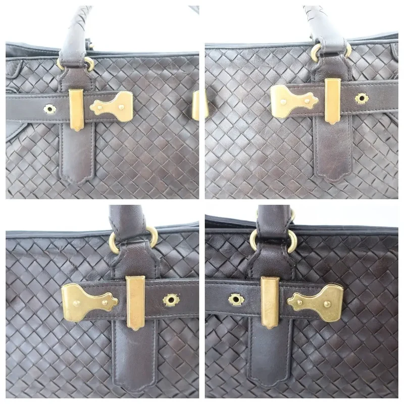 Bottega Veneta Intrecciatto Shoulder Hobo Brown bag