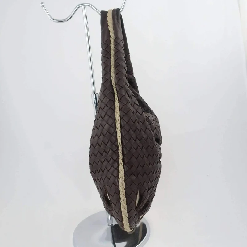 Bottega Veneta Intrecciatto Shoulder Hobo Brown bag