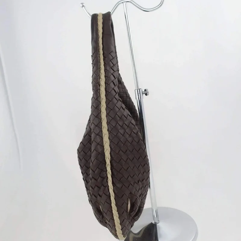 Bottega Veneta Intrecciatto Shoulder Hobo Brown bag