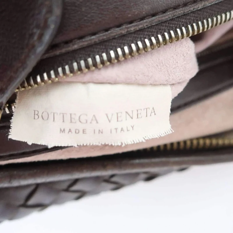 Bottega Veneta Intrecciatto Shoulder Hobo Brown bag
