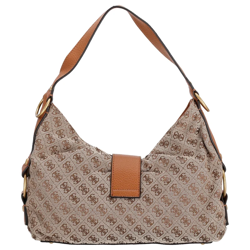 Guess Camden - Schultertasche 35 cm (latte logo/cognac)