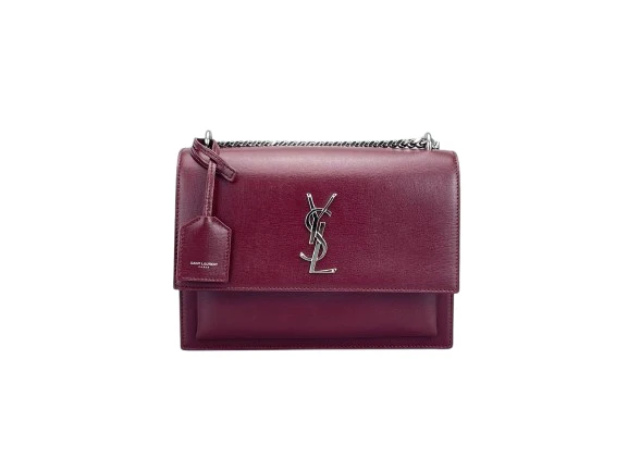 Saint Laurent Sunset Tasche in Burgunderrot