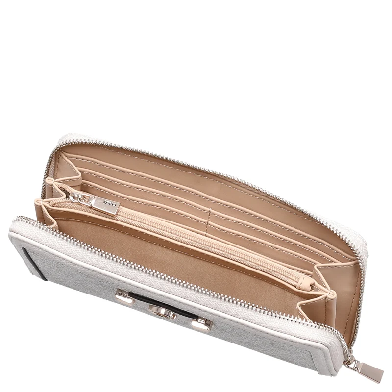 Guess Lindsey SLG Large Zip - Geldbörse 12cc 21 cm (bone logo)