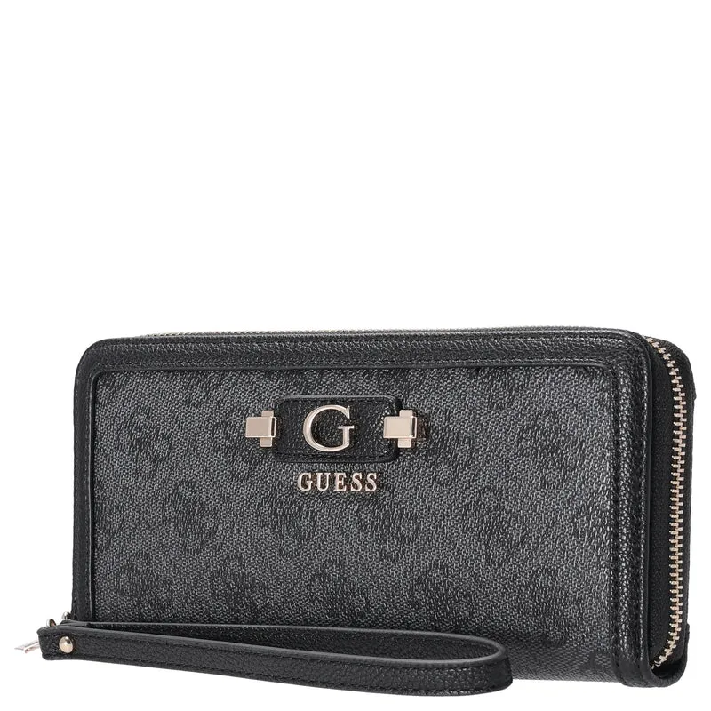 Guess Lindsey SLG Large Zip - Geldbörse 12cc 21 cm (coal logo)