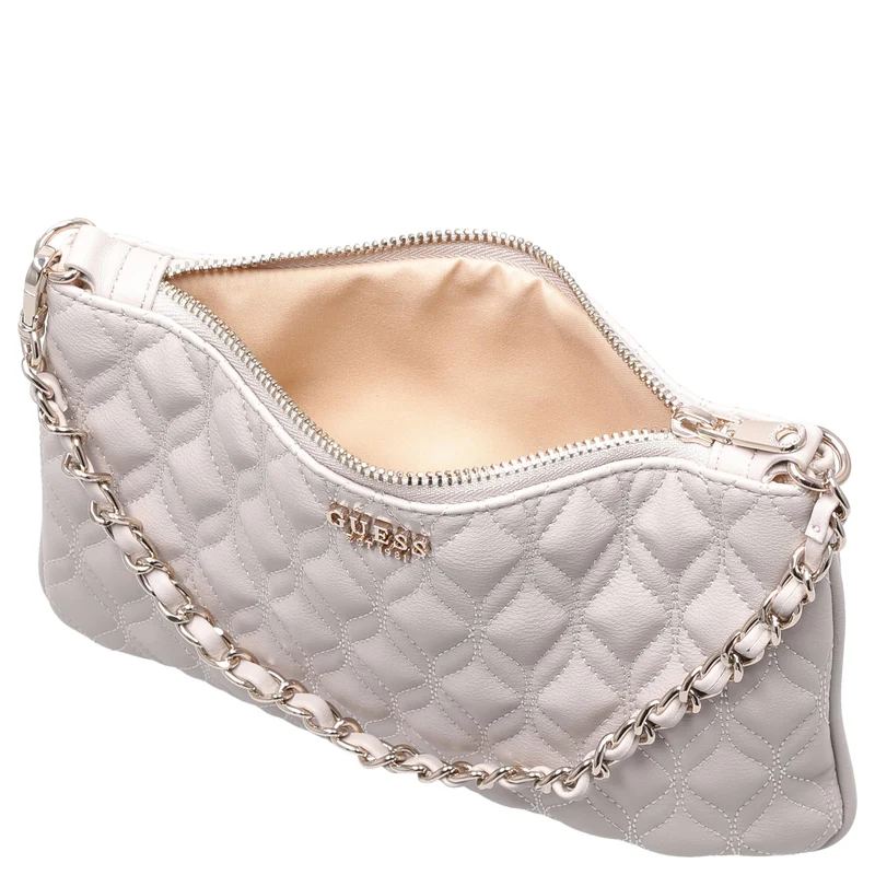 Guess Maxine Quilted Flat Pouch - Schultertasche 24 cm (light taupe)