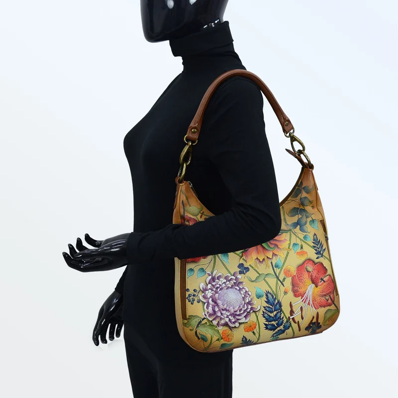Umwandelbarer schmaler Hobo mit Crossbody-Gurt - 662