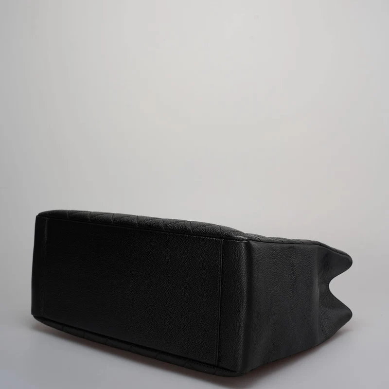 Chanel Medium Grand Shopping Tote Schwarze GST Tasche aus Kaviarleder mit Goldbeschlägen 2014