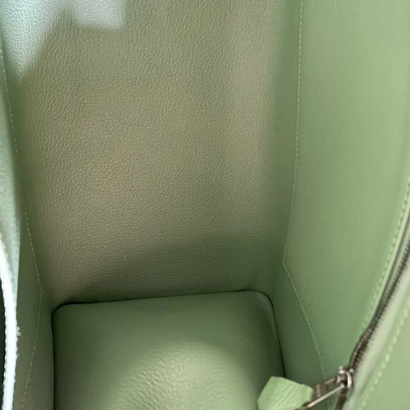 Hermes Birkin 30cm Sellier Tasche aus Epsom-Leder in Vert Avocado-Grün mit Palladium-Hardware