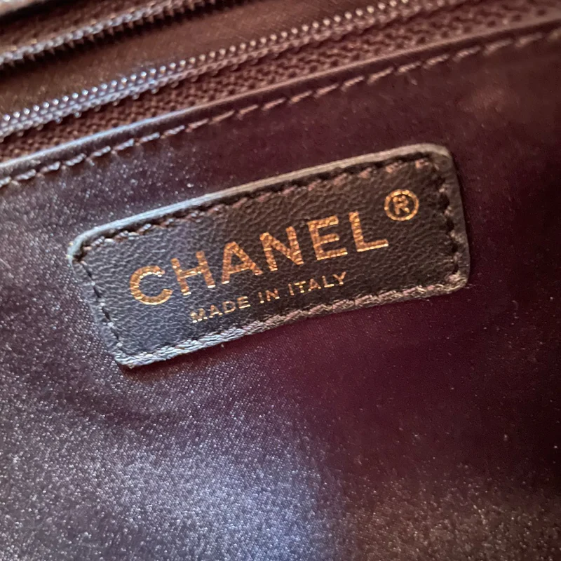 Chanel Schwarze Grand Shopping Tote Schwarze GST Tasche Kaviar 2012