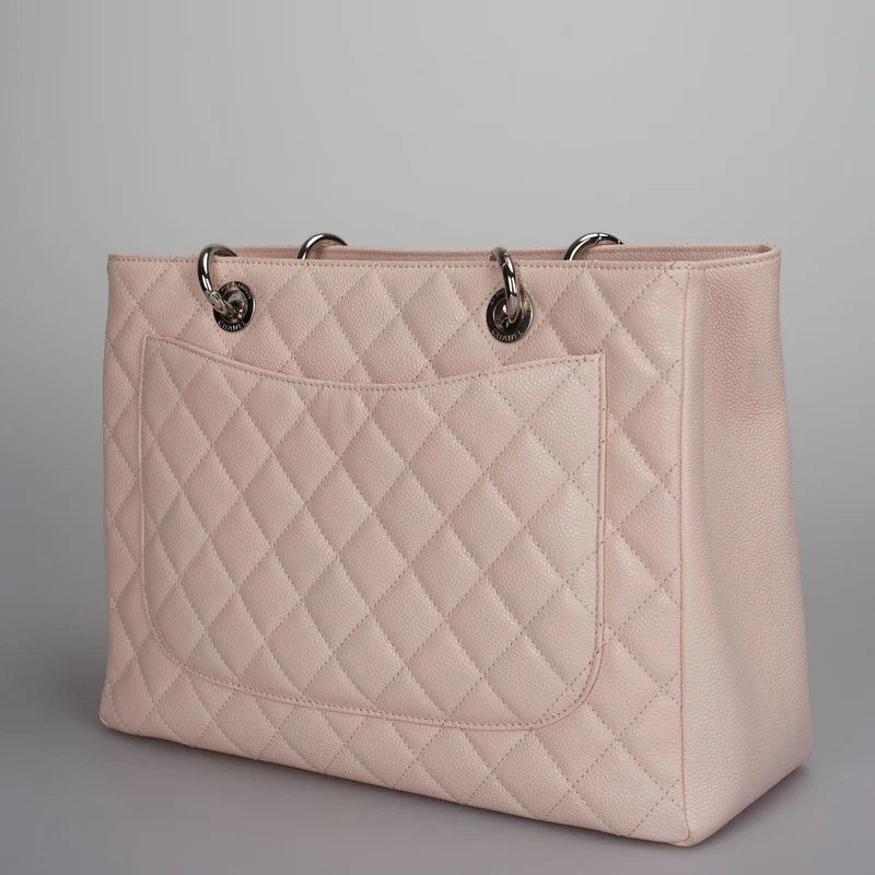 Chanel Pink Grand Shopping Tote Hellrosa GST-Tasche in Kaviar