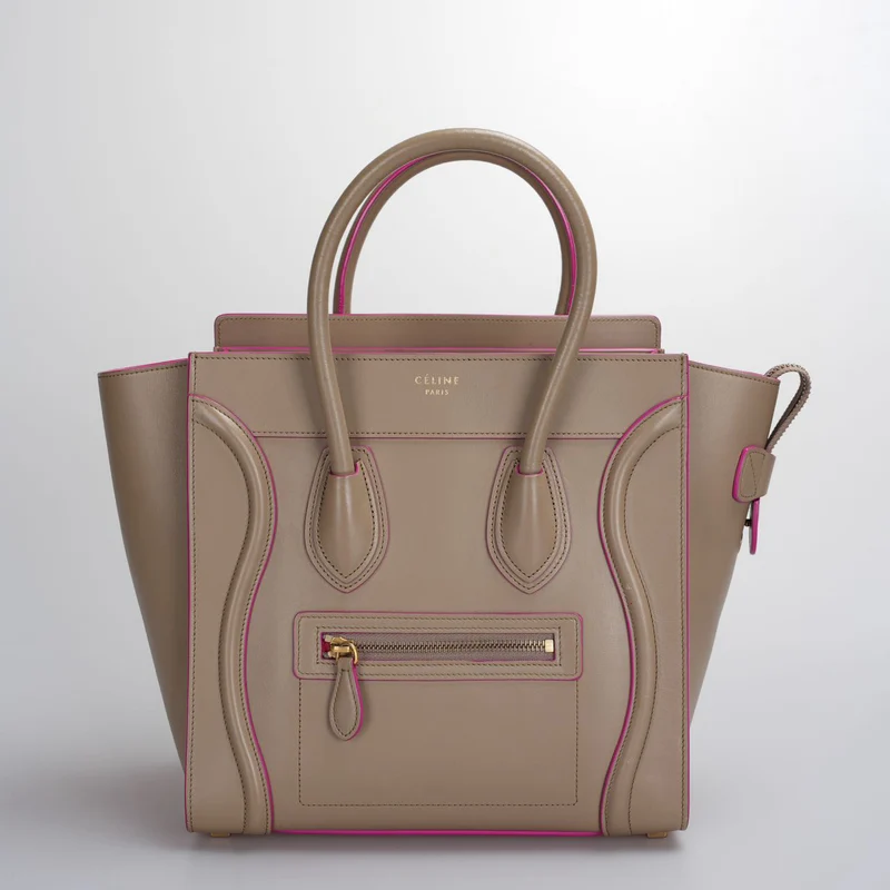 CELINE Mini-Reisegepäck aus Kalbsleder in Beige