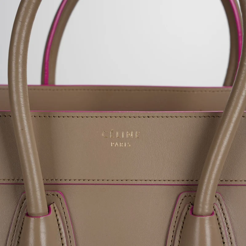 CELINE Mini-Reisegepäck aus Kalbsleder in Beige