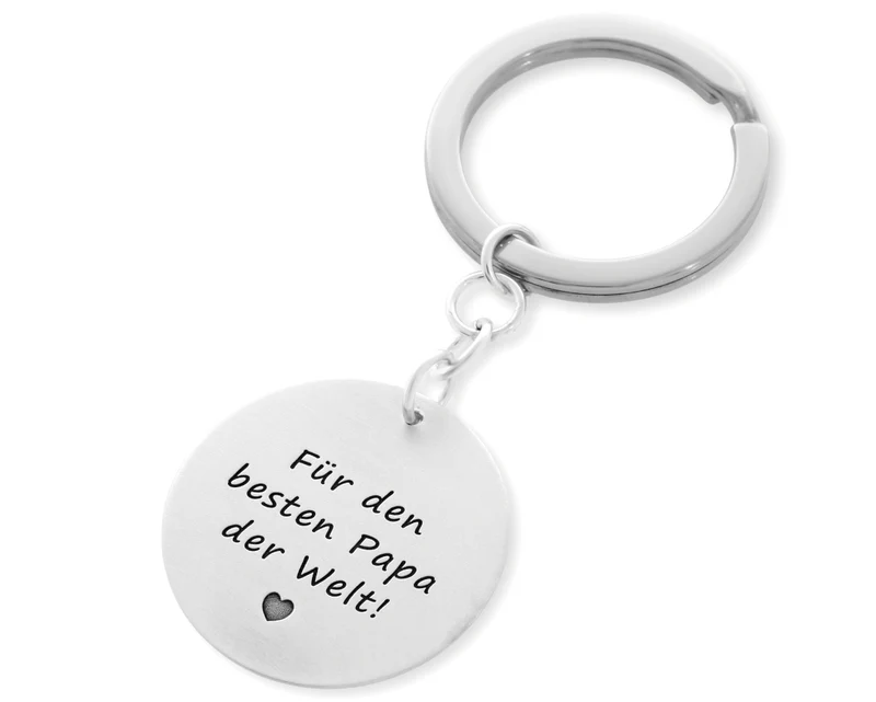 SCHLÜSSEL ANHÄNGER MIT GRAVUR, HERREN ACCESSOIRE, GESCHENK PAPA, VATERTAG