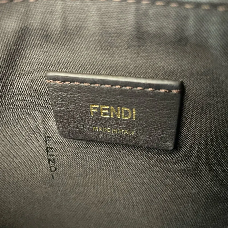Fendi Graphy Kleine Tasche aus FF-Jacquard-Stoff in Braun