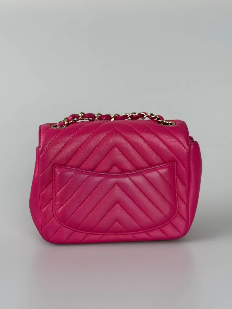 Chanel Pre-Owned Mini Square Klassische Chevron-Überschlagtasche