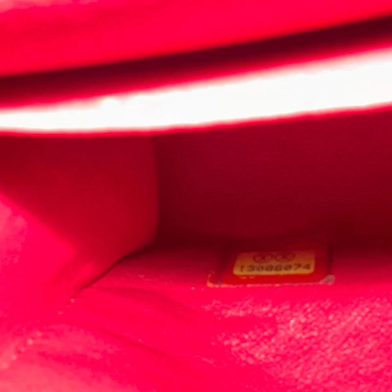 Chanel Rote mittelgroße zeitlose Flap Bag mit silberner Hardware