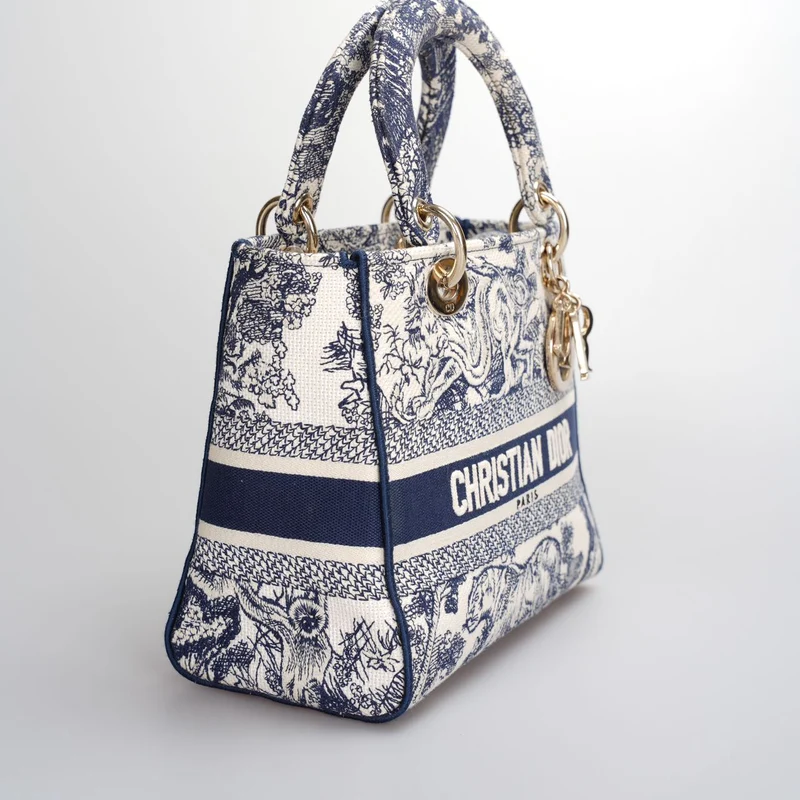Christian Dior Lady Dior D-Lite Tasche Mittel aus Canvas