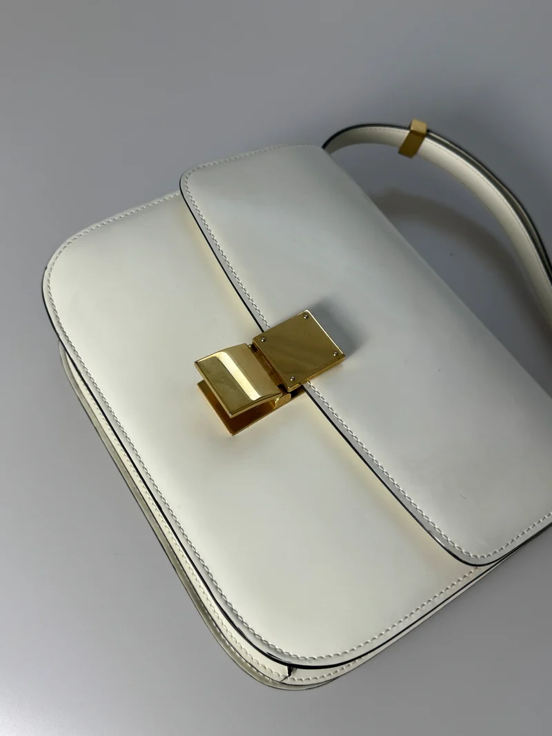 Celine Tasche Classic Box weißes Leder Umhängetasche