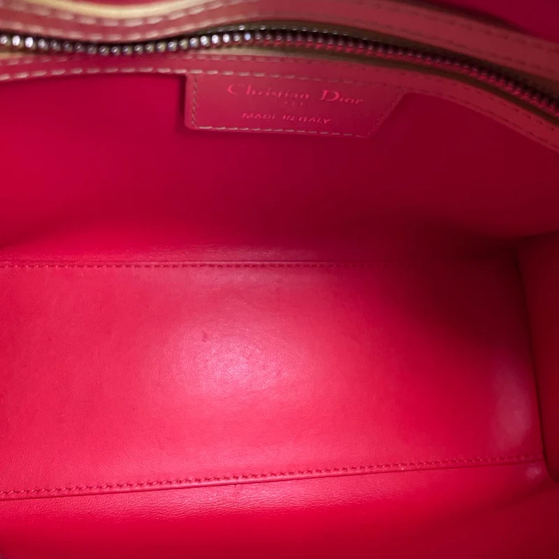 Christian Dior Lady Dior Medium Tasche aus Box-Kalbsleder mit Farbverlauf in Gelb und Orange
