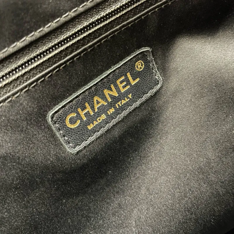 Chanel Große Grand Shopping Tote Schwarze GST-Tasche aus Kaviarleder mit goldener Hardware